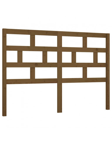 Testiera per Letto Miele 146x4x100 cm in Legno Massello di Pino