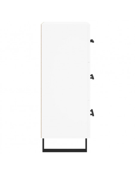 Credenza Bianca 34,5x34x90 cm in Legno Multistrato