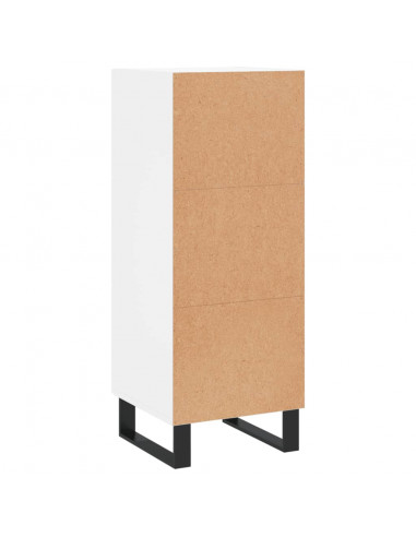 Credenza Bianca 34,5x34x90 cm in Legno Multistrato
