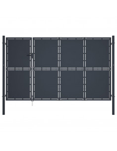 Cancello di Recinzione in Acciaio 350x175 cm Antracite 2