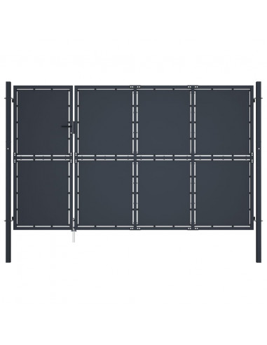 Cancello di Recinzione in Acciaio 350x175 cm Antracite