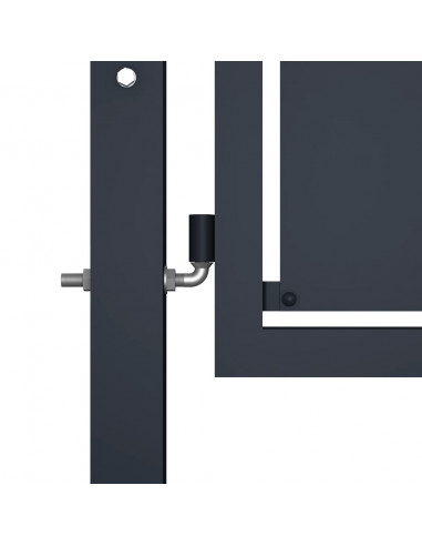 Cancello per Giardino in Acciaio 100x100cm Antracite