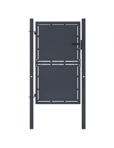 Cancello per Giardino in Acciaio 100x175cm Antracite