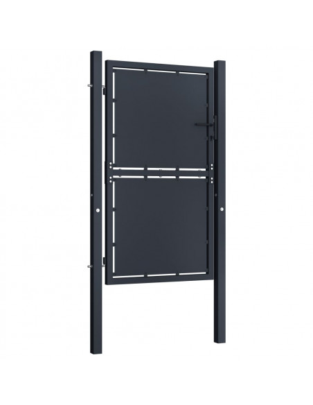 Cancello per Giardino in Acciaio 100x175cm Antracite