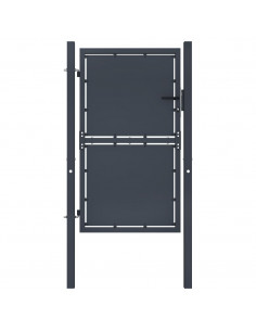 Cancello per Giardino in Acciaio 100x200 cm Antracite 2