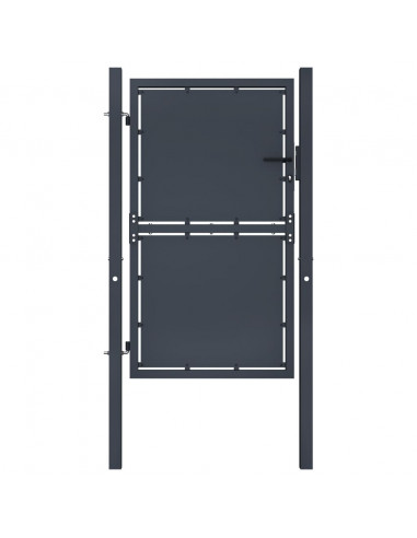 Cancello per Giardino in Acciaio 100x200 cm Antracite