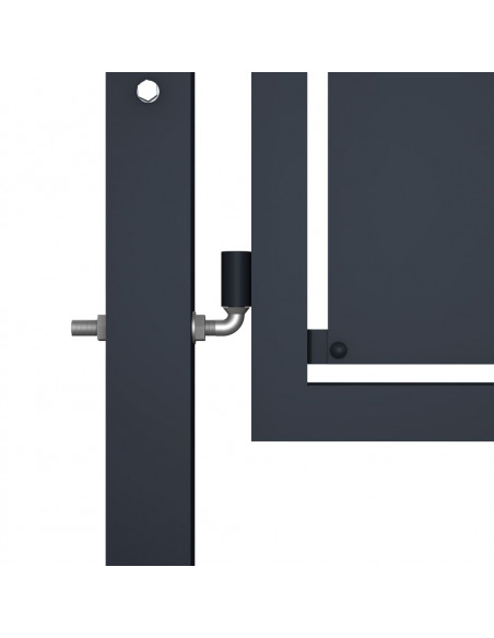 Cancello per Giardino in Acciaio 300x125 cm Antracite