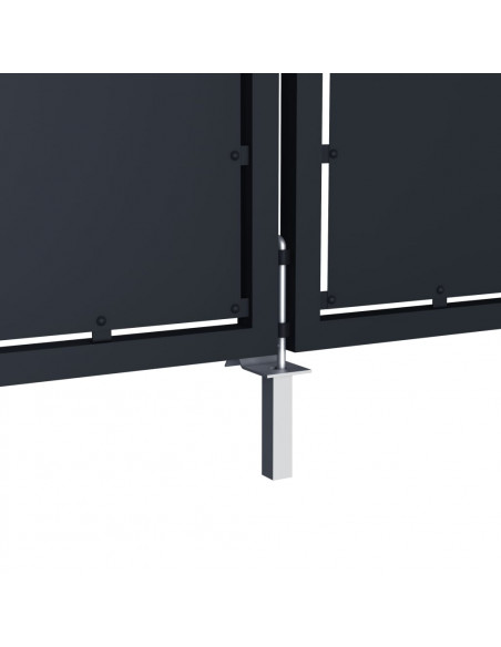 Cancello per Giardino in Acciaio 300x125 cm Antracite