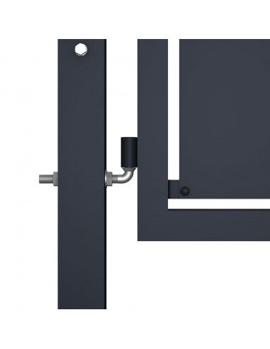 Cancello per Giardino in Acciaio 300x175 cm Antracite
