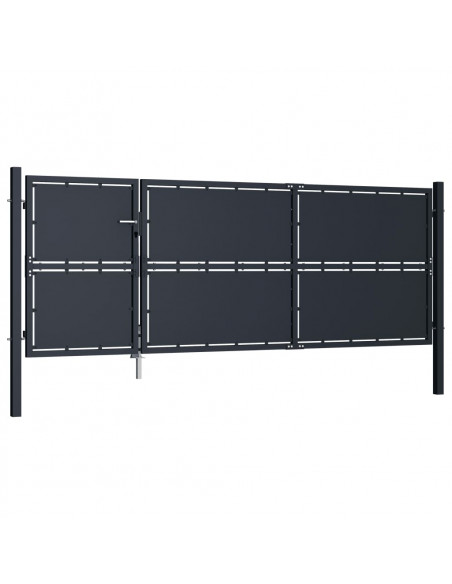 Cancello per Giardino in Acciaio 350x125 cm Antracite