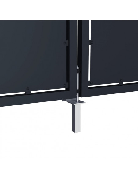 Cancello per Giardino in Acciaio 350x125 cm Antracite