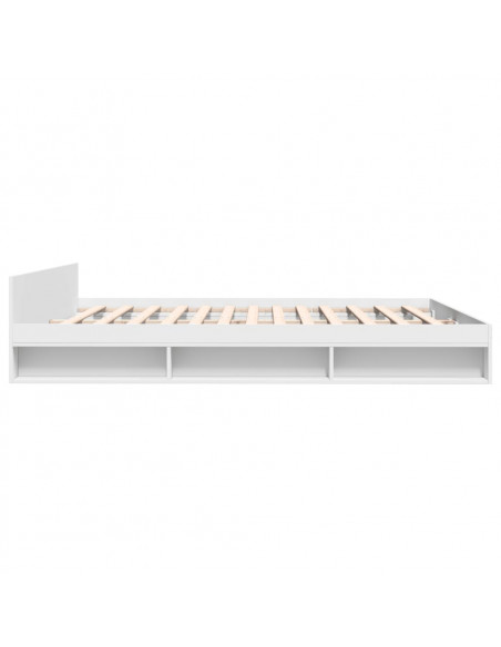Giroletto con Cassetti Bianco 180x200 cm in Legno Multistrato