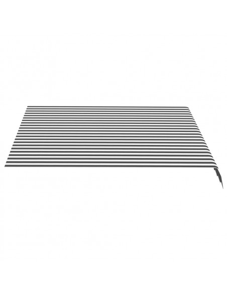 Tessuto di Ricambio per Tenda da Sole Antracite e Bianco 3x2,5m