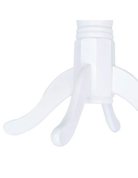 Tavolo da Pranzo Bianco e Marrone 106 cm in Massello di Hevea