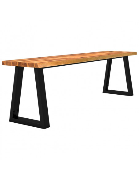 Panca con Bordi Vivi 160 cm in Legno Massello di Acacia