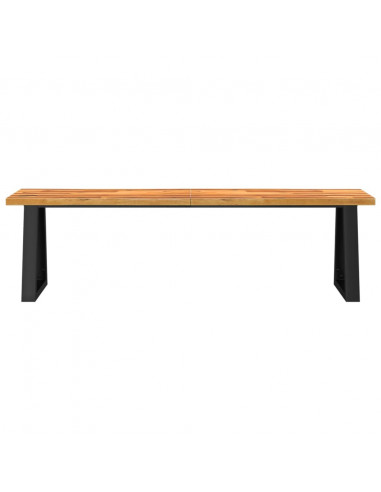 Panca con Bordi Vivi 160 cm in Legno Massello di Acacia