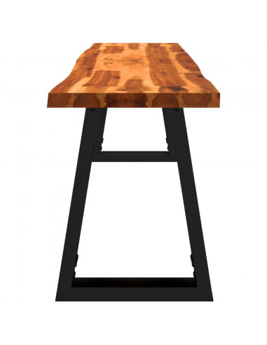 Panca con Bordi Vivi 160 cm in Legno Massello di Acacia