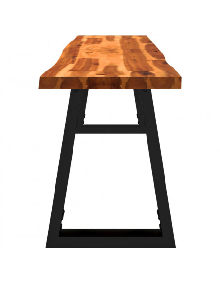 Panca con Bordi Vivi 160 cm in Legno Massello di Acacia