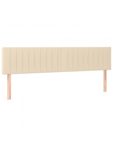 Testiera a LED Crema 160x5x78/88 cm in Tessuto