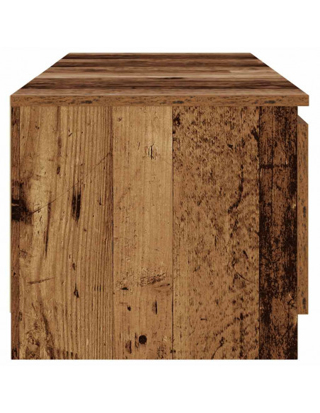 Mobile Porta TV con LED Legno Antico 140x40x35,5 cm Multistrato