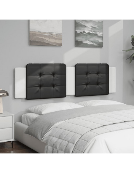 Cuscino Testiera Nero e Bianco 180 cm in Similpelle