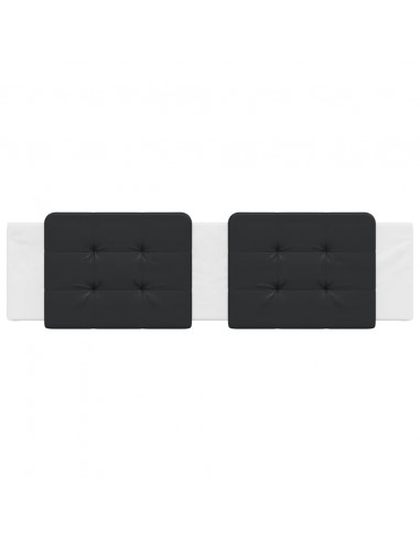 Cuscino Testiera Nero e Bianco 180 cm in Similpelle