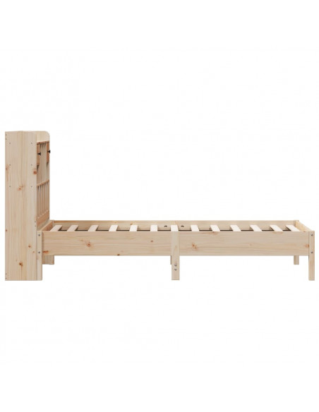 Letto Libreria senza Materasso 90x190 cm Legno Massello Pino