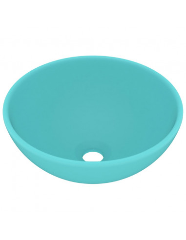 Lavandino Lusso Rotondo Verde Chiaro Opaco 32,5x14 cm Ceramica