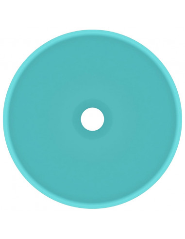 Lavandino Lusso Rotondo Verde Chiaro Opaco 32,5x14 cm Ceramica