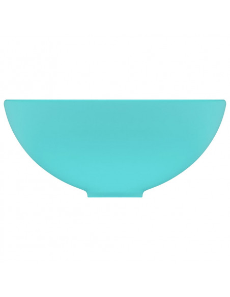 Lavandino Lusso Rotondo Verde Chiaro Opaco 32,5x14 cm Ceramica