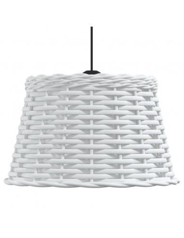 Paralume da Soffitto Bianco Ø38x23 cm in Vimini