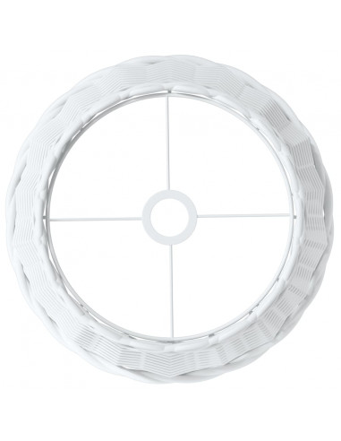Paralume da Soffitto Bianco Ø38x23 cm in Vimini