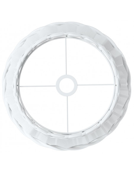 Paralume da Soffitto Bianco Ø38x23 cm in Vimini
