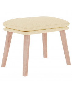 Poggiapiedi Crema 45x29,5x35 cm in Tessuto 2