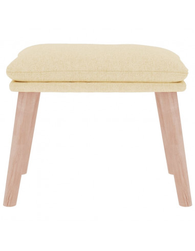 Poggiapiedi Crema 45x29,5x35 cm in Tessuto