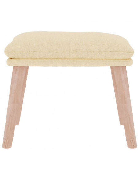 Poggiapiedi Crema 45x29,5x35 cm in Tessuto