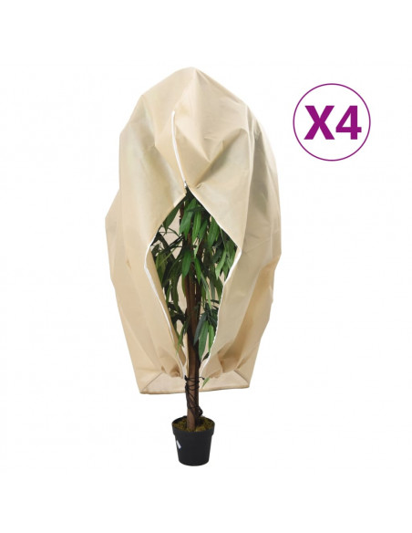 Coperture con Cerniera per Piante 4pz 70 g/m² 1x1,55 m