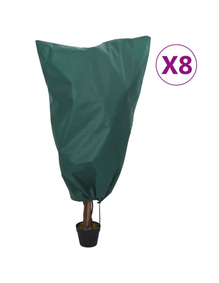 Coperture con Coulisse per Piante 8pz 70 g/m² 0,8x0,8 m