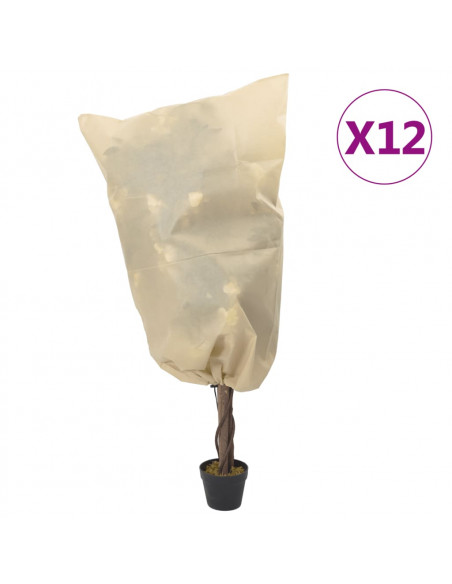 Coperture con Coulisse per Piante 12pz 70 g/m² 0,8x1 m