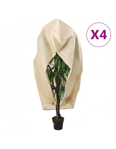 Coperture con Cerniera per Piante 4pz 70 g/m² 3,93x3 m