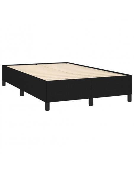 Giroletto a Molle con Materasso Nero 120x190 cm in Tessuto