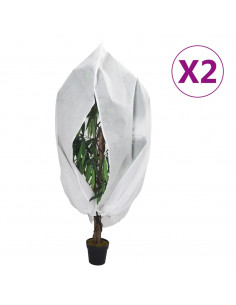 Coperture con Cerniera per Piante 2pz 70 g/m² 1x1,55 m 2