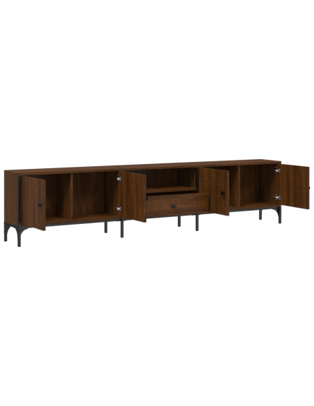 Mobile TV Cassetto Rovere Marrone 200x25x44cm Legno Multistrato