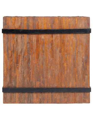 Tavolino Laterale in Legno di Teak 60x60x38 cm