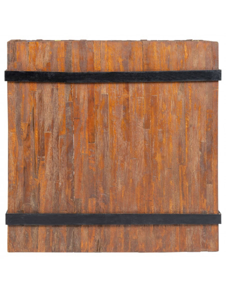 Tavolino Laterale in Legno di Teak 60x60x38 cm