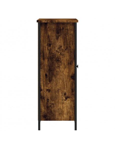 Credenza Rovere Fumo 70x30x80 cm in Legno Multistrato