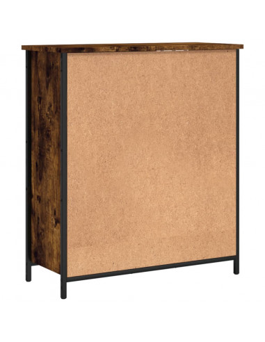 Credenza Rovere Fumo 70x30x80 cm in Legno Multistrato