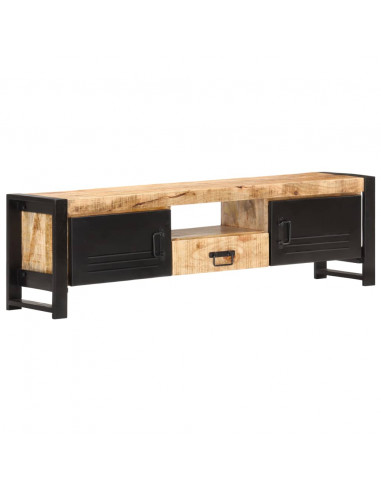 Mobile Porta TV 140x30x40 cm in Legno Grezzo di Mango