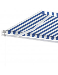 Tenda da Sole Automatica Autoportante 400x300 cm Blu e Bianca 2