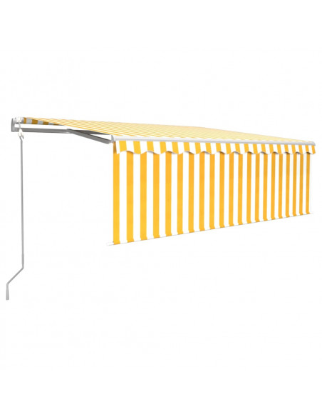 Tenda Retrattile Automatica con Parasole 4x3m Gialla Bianca